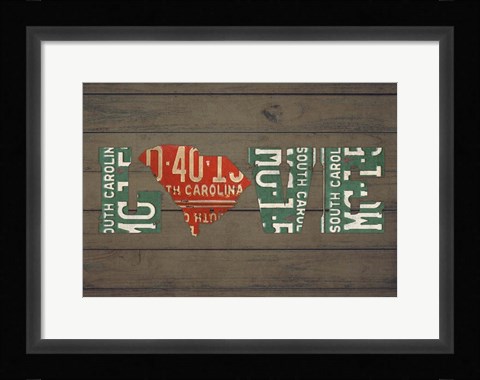 Framed SC State Love Print