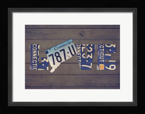 Framed CT State Love Print