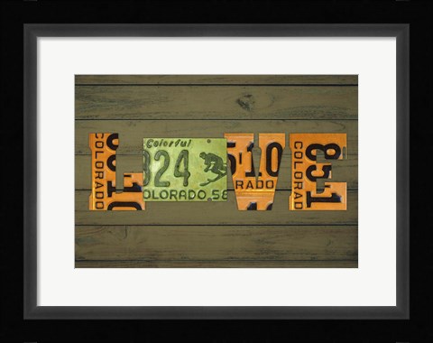 Framed CO State Love Print