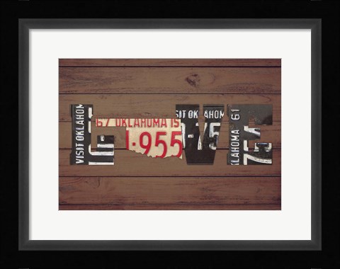 Framed OK State Love Print