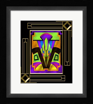 Framed Art Deco Design 5B Print