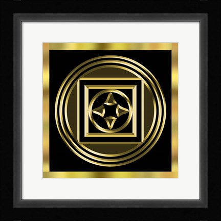 Framed Black And Gold 8 Print