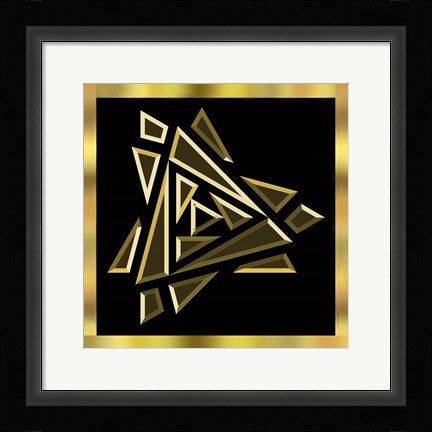 Framed Black And Gold 9 Print