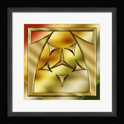 Framed Brass Design 2 Print