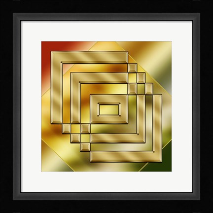 Framed Brass Design 4 Print