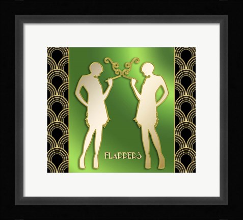 Framed Art Deco Flappers Print
