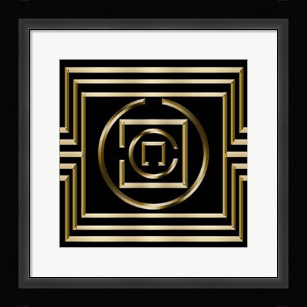 Framed Gold Deco 1 Print