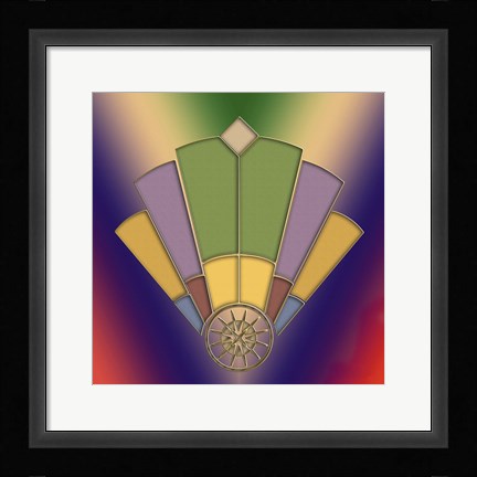 Framed Art Deco Fan 2 Print