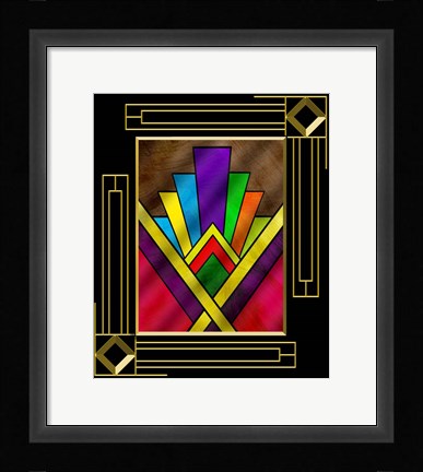 Framed Art Deco Design 7B Print