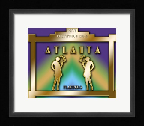 Framed Atlanta Prohibition Print