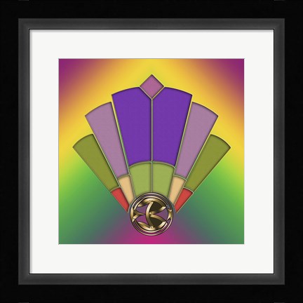 Framed Fan 3 Background 1 Print