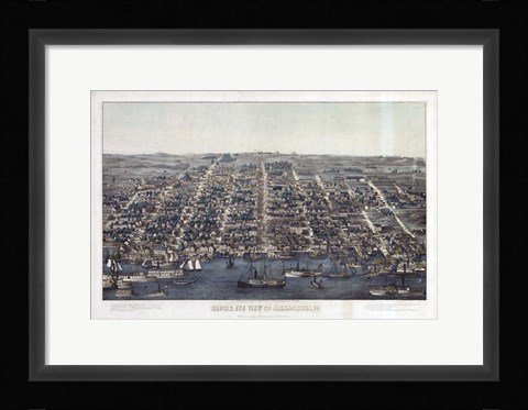 Framed Alexandria Va Forts Built To Defend Washington - Civil War 1863 Print