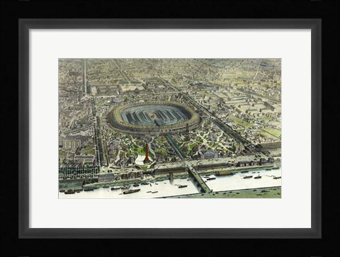 Framed Birds Eye View Of The Universal Exposition In Paris 1867 Print