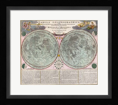 Framed Map Of The Moon-Geographicus-Tabula Selenographica Moon Doppelmayr 1707 Print