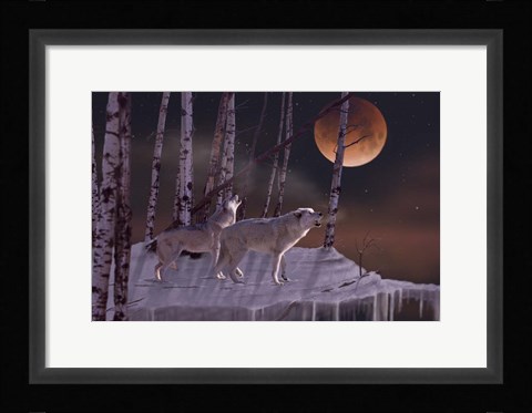 Framed Once in a Super Blue Blood Moon Print