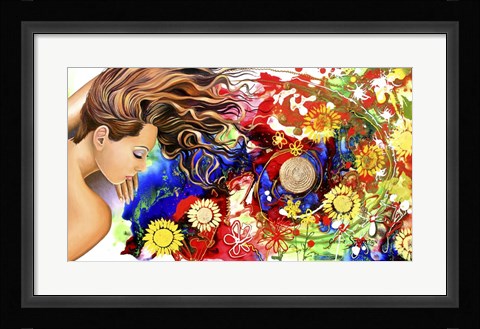 Framed Asleep In The Garden Print