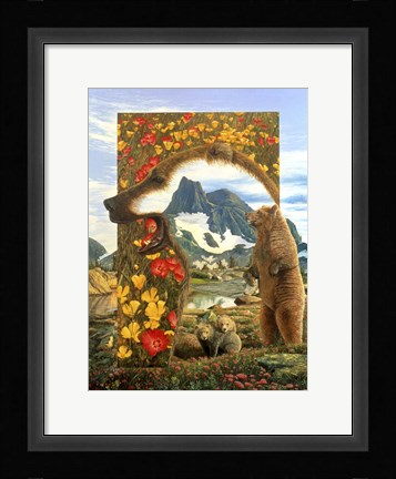 Framed Bearly Where Bearly There Print