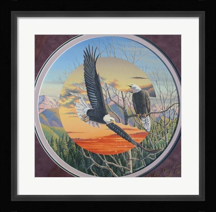 Framed Eagles Print