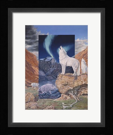 Framed Foot Steps in the Night Print