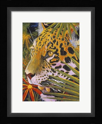 Framed Jaguar Jungle Print