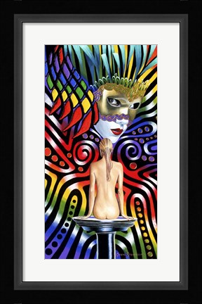 Framed Rainbow Mask Print