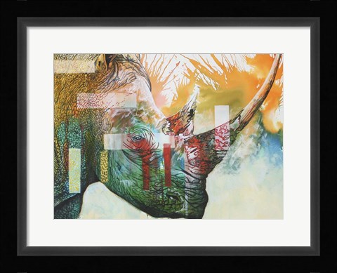 Framed Tears Of A Rhino Print