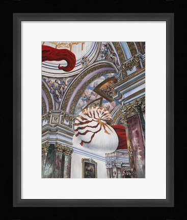 Framed Dark Con Of Man Print