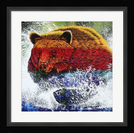 Framed River Charge Print