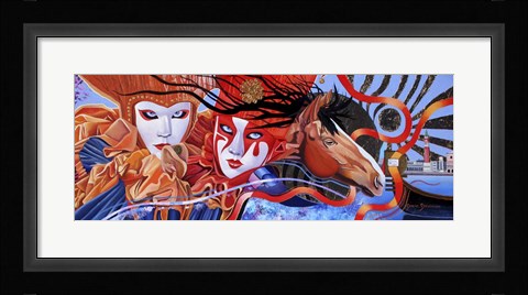 Framed Venetian Masqurade Print