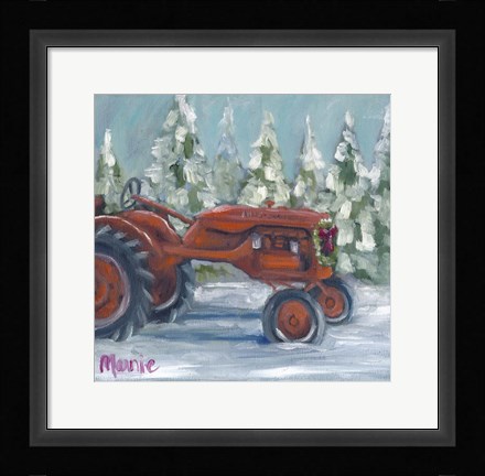 Framed Tractor 4 Seasons Allis Chalmers Holiday Print
