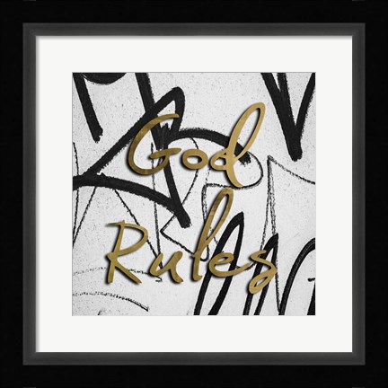 Framed Rock N Rule I Print