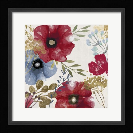 Framed Posy Redux I Print