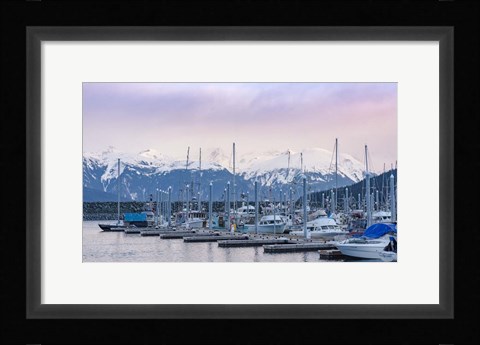Framed Harbor In Haines Print