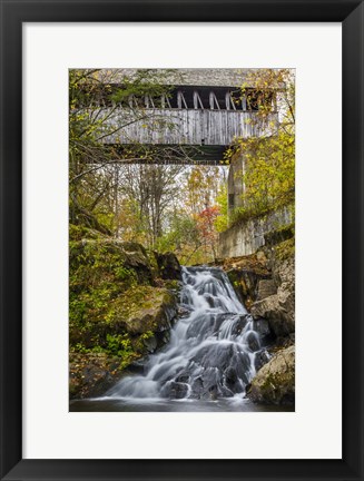 Framed Mill Bridge Waterfall Print