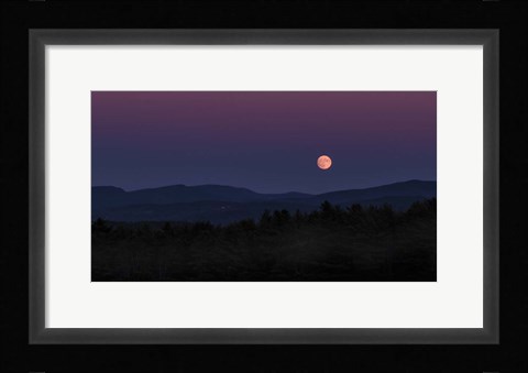 Framed Moon Over Moose Mountain Print