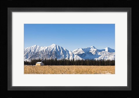 Framed Mountainside Camp Print