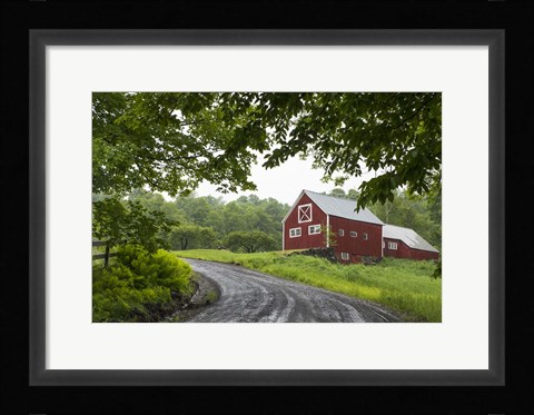 Framed Red Barn Print