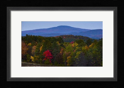 Framed Smarts Mountain In Autumn Print