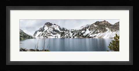 Framed Soft Reflection On Sawtooth Lake Print