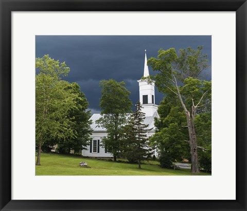 Framed Stormy Steeple Print