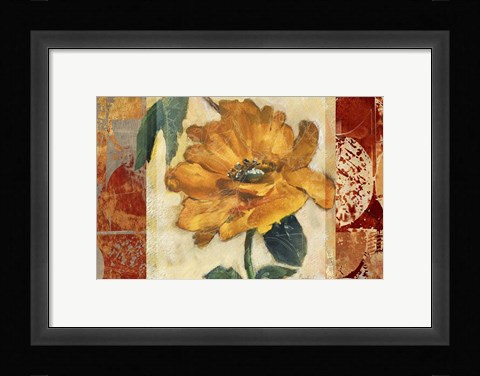 Framed Golden Blossom 1 Print