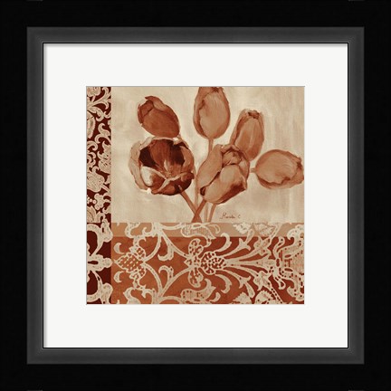 Framed Portret Of Tulips Print