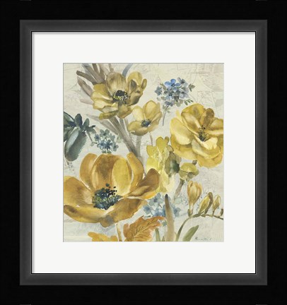 Framed Wildflowers Bouquet 2 Print