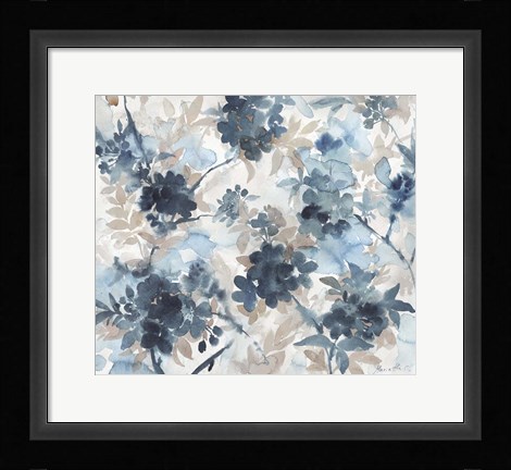 Framed Blue Blossoms Print