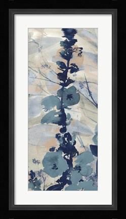 Framed Blue Floral I Print