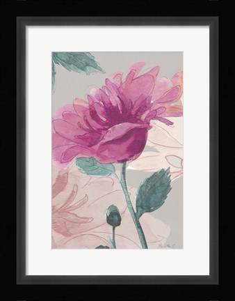 Framed Flower Sketch 1 Print