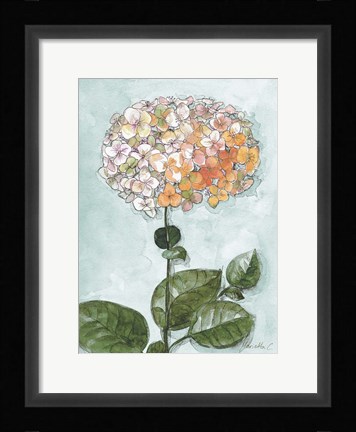 Framed Flowers Study 1 Blue Print
