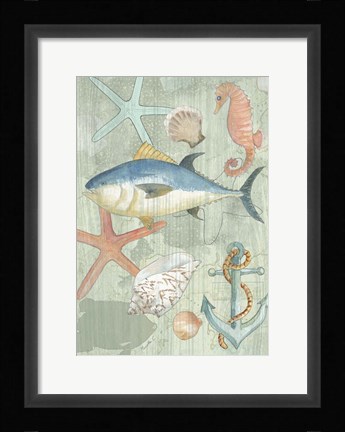 Framed Coastal I Print