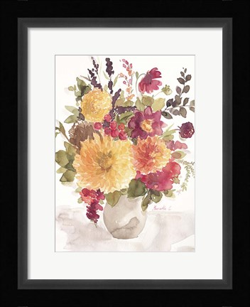 Framed Delicate Flowers 2 Print