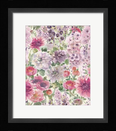 Framed Holly Hocks All Over 2 Print